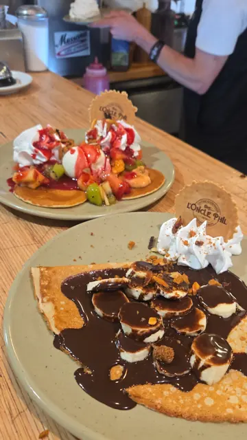 Crêpe au chocolat et pancakes